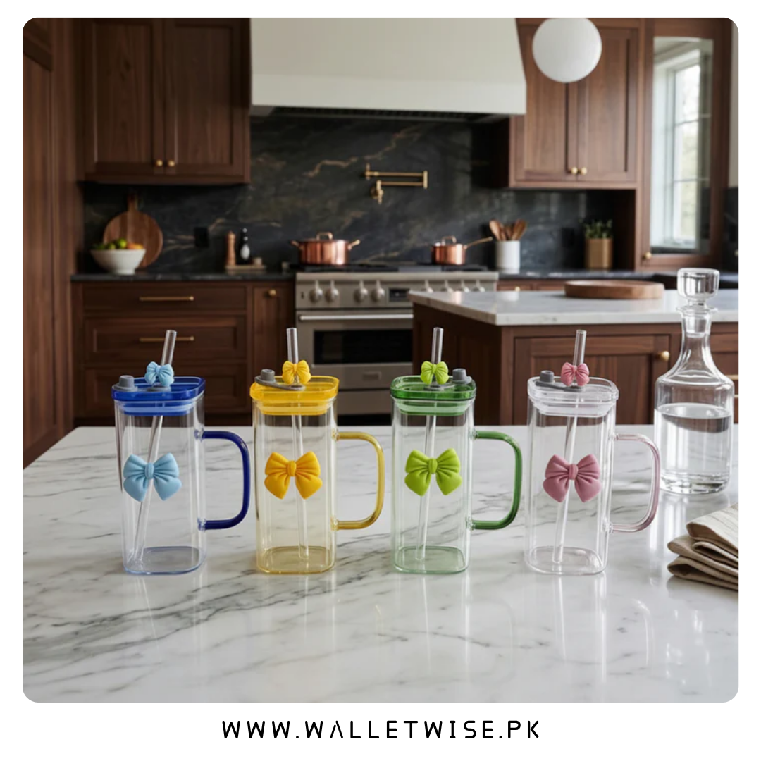 Reusable Straw Cup with Lid & Handle – BPA-Free Travel Tumbler