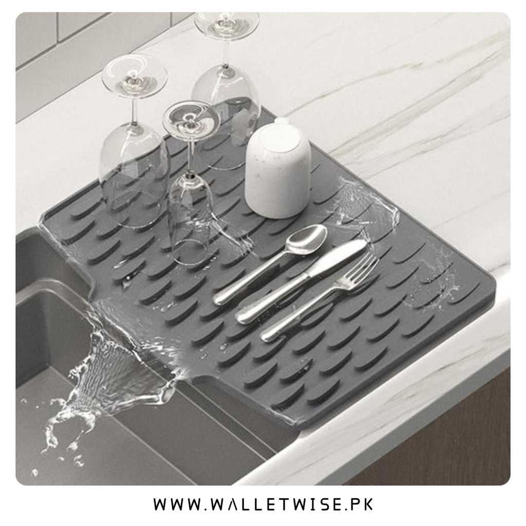Large Silicone Dish Drying Mat – Heat-Resistant Non-Slip Kitchen Countertop Mat