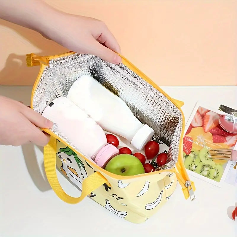 Large Capacity Insulated Lunch Bag – Cute 3D Designs for Kids & Adults