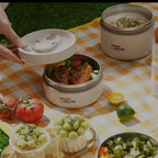Portable Multi-Layer Insulated Lunch Box Set – Stainless Steel Food Container with Carry Bag