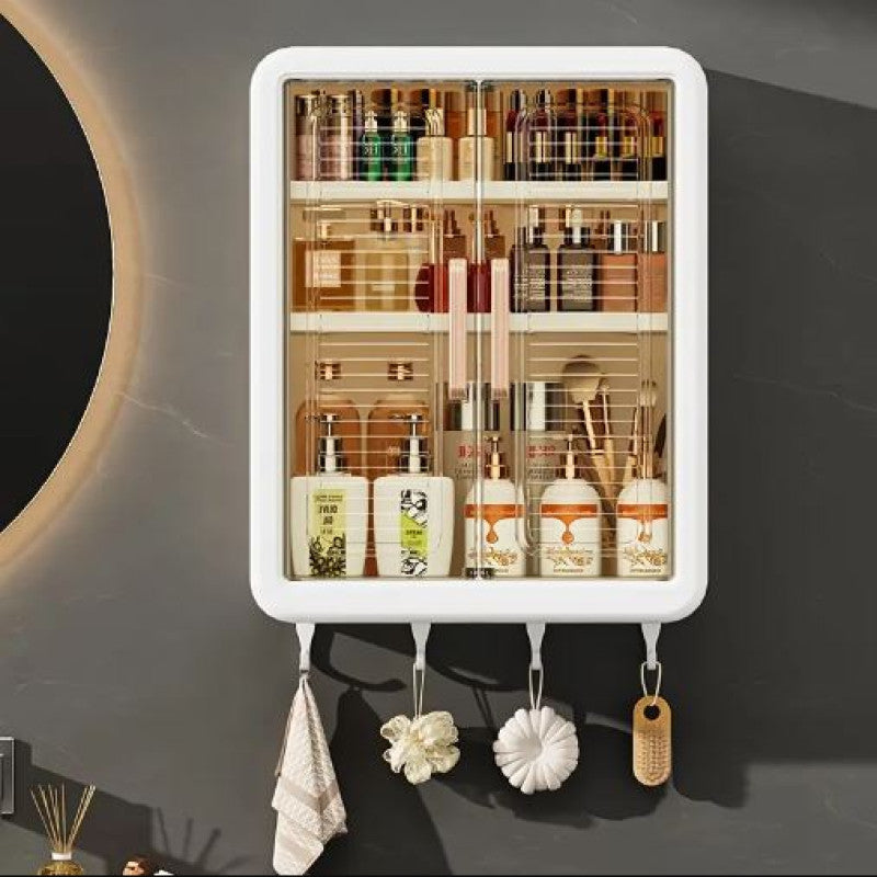 Bathroom Cabinet Punch-Free Wall-Mounted Storage Rack with Magnetic Suction - My Store