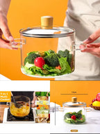 Heavy-Duty Glass Cooking Pot