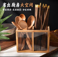 Bamboo Cutlery Holder Organizer