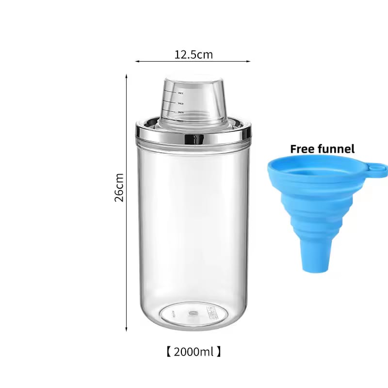 Premium Airtight Food Storage Canister with Measuring Cup Lid