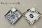 7-Inch Ceramic Dumpling Plate with Built-In Dipping Tray - My Store