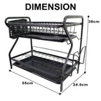 Premium 2-Tier Dish Drying Rack with Utensil Holder & Cutting Board Slot - My Store