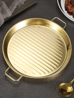Golden Steak Style Serving Platters