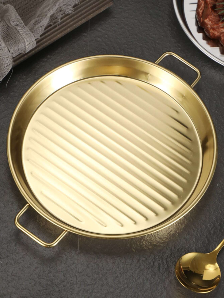Golden Steak Style Serving Platters