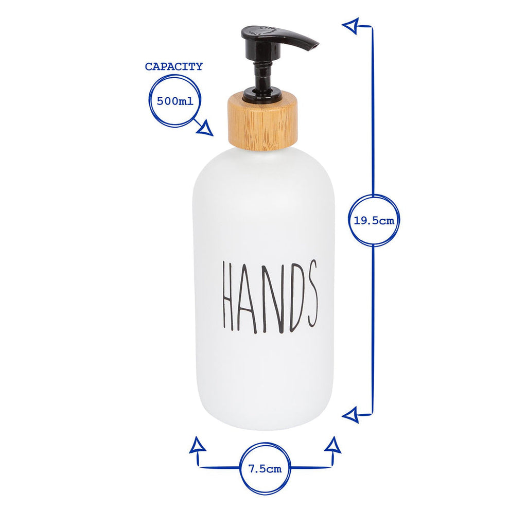Premium: Luxe Glass Soap Dispenser Set with Bamboo Pumps & Organizing Tray (Set of 2) - My Store