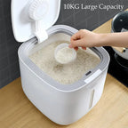 10KG One-Key Sealed Rice Dispenser & Storage Container