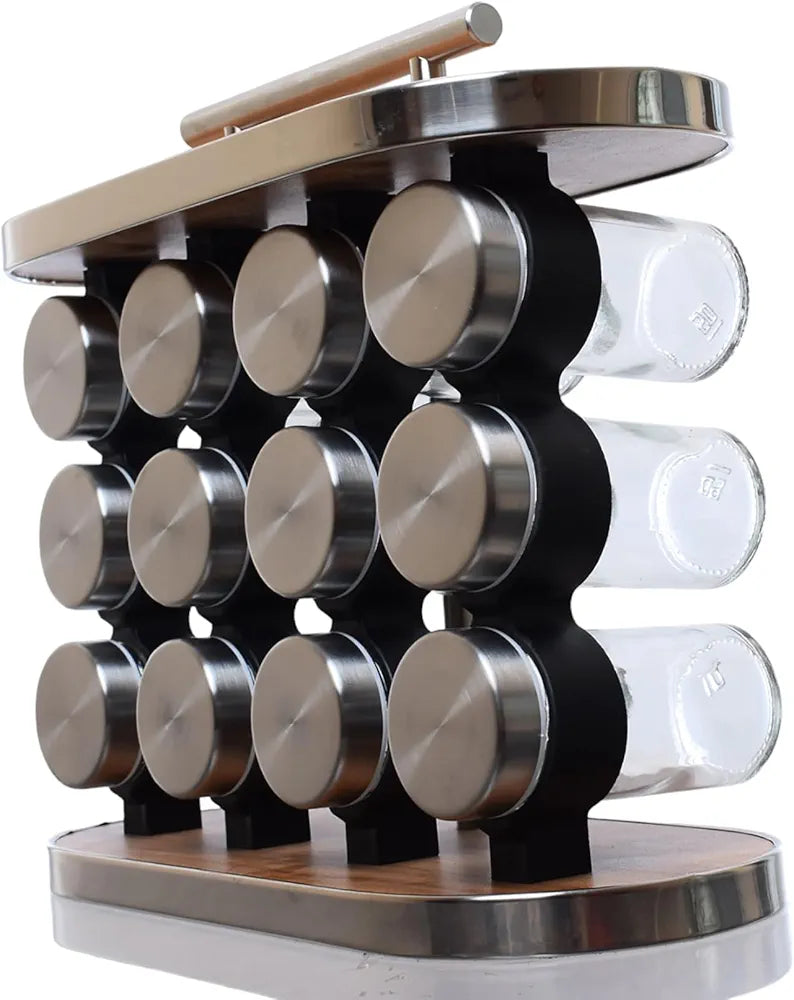 Premium Vertical Spice Rack Organizer (12-Jar / 16-Jar Set)