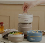 Portable Multi-Layer Insulated Lunch Box Set – Stainless Steel Food Container with Carry Bag