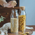 Premium Borosilicate Glass Jar Bottle with Wooden Cork