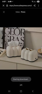 Cream Wind Cloud Tissue Box
Wall-Mounted & Desktop | Decorative Tissue Holder