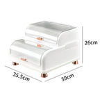 Multifunctional 2-Tier Dish Drying Rack with Dustproof Cover - My Store