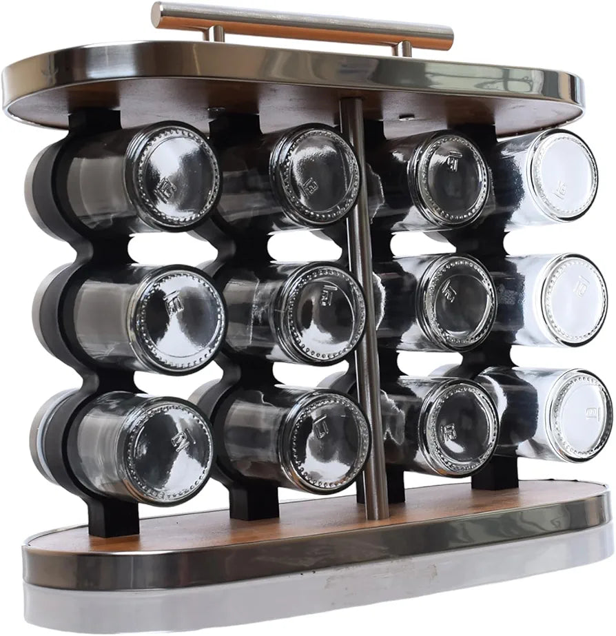 Premium Vertical Spice Rack Organizer (12-Jar / 16-Jar Set)