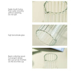 Ribbed Bedside Water Carafe & Glass Set – 600ml
