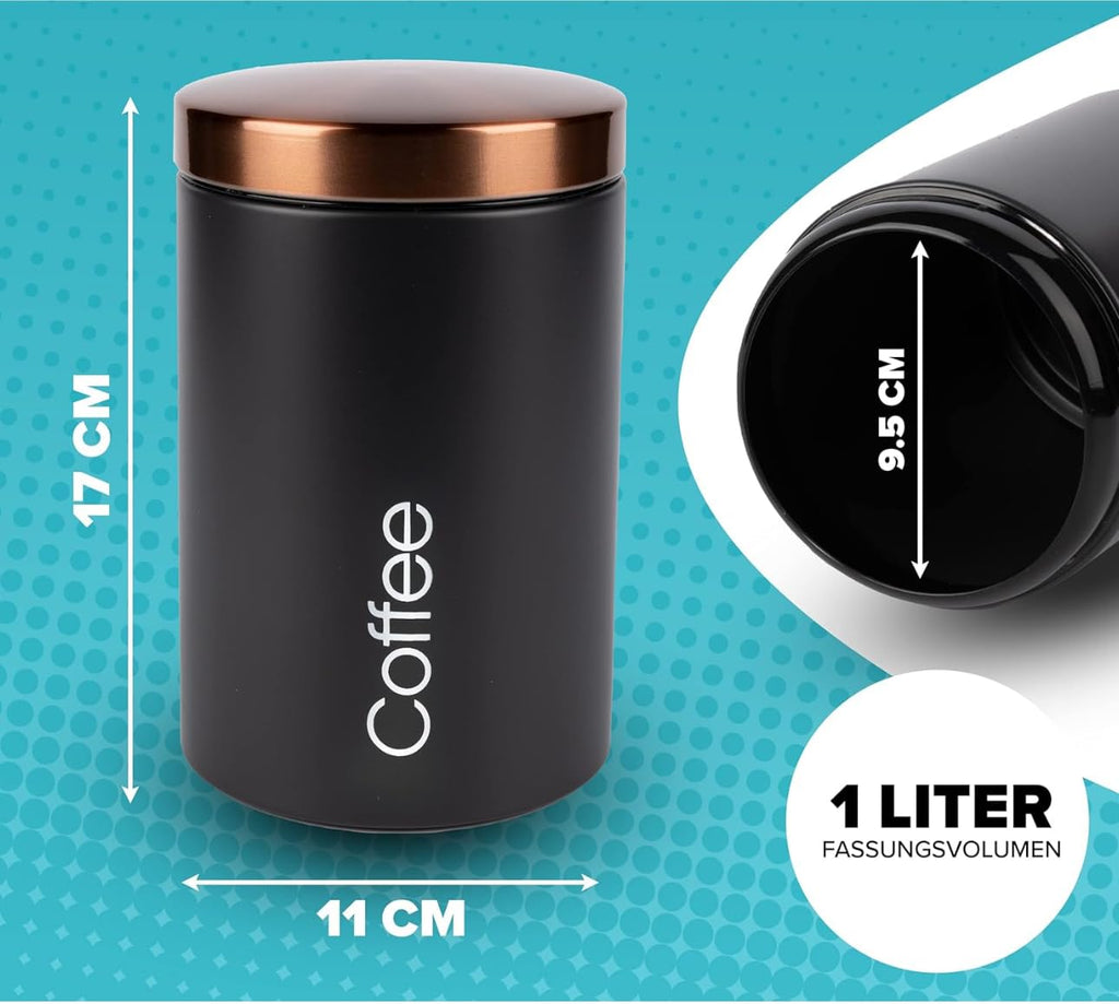 3pcs Canister Set Tea Coffee Sugar Storage  Kitchen Food Canister Jar - My Store
