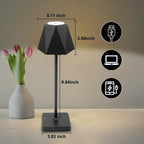 Modern Cordless LED Table Lamp (Hexagonal Design)