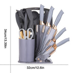 20-Piece Kitchen Utensils & Knife Set with Stand