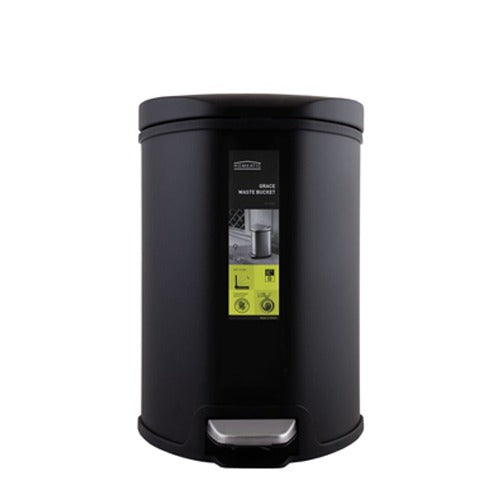 Stainless Steel Hydraulic Pedal Dustbin – 3 Colors (5L & 9L)