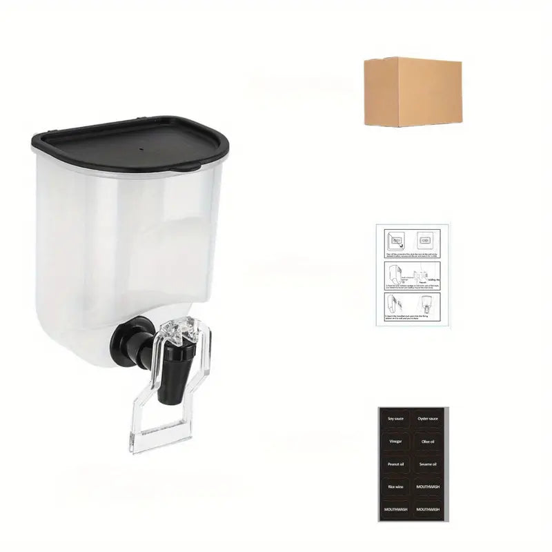 ClearView Wall-Mounted Dispenser for Kitchen & Bathroom 800ML