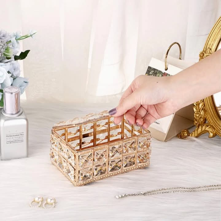 Light Luxury Metal Crystal Jewellery Storage organizer - My Store