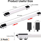 Heavy Duty Adjustable Appliance Rollers (Set of 2) - My Store