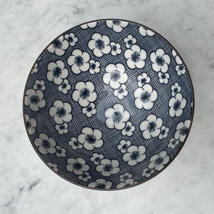 6-Piece Blue & White Ceramic Bowl Set