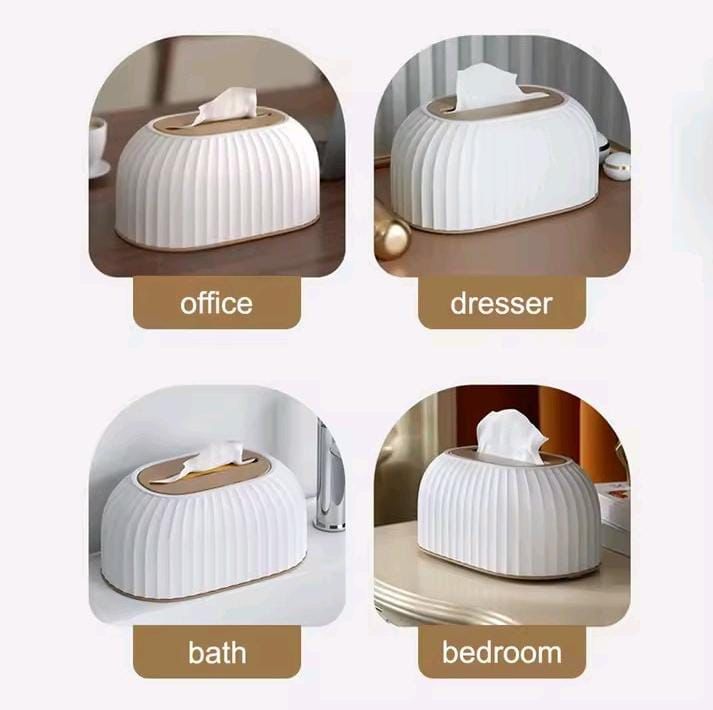 Light Luxury Tissue Box with Spring