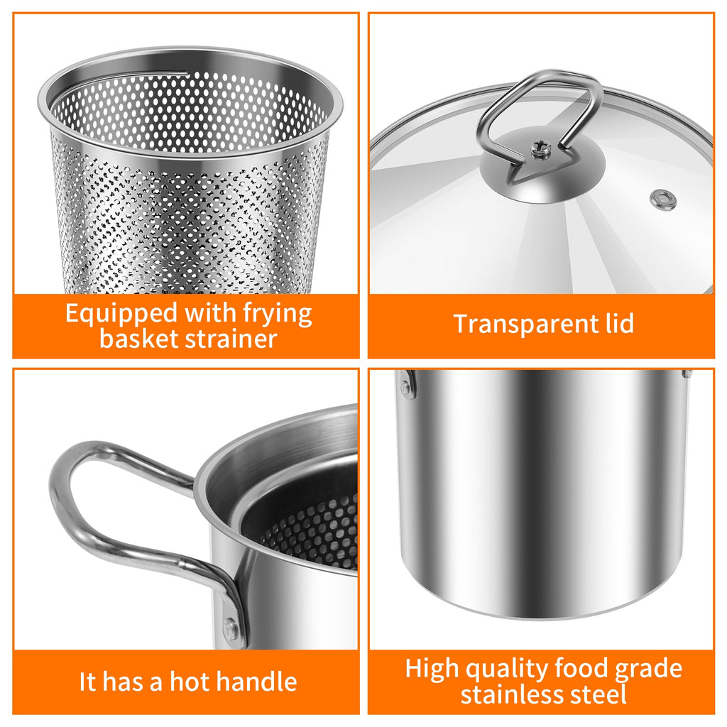 Stainless Steel Induction Pasta Pot with Steamer Insert & Lid – 3.5L - My Store