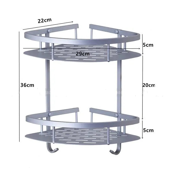Aluminum Wall Corner Shelf – Kitchen & Bathroom