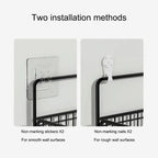 2 Layer Shelving Basket, Wall Mounted Bathroom Rack - My Store