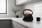 HausRoland Black Textured Whistling Kettle – 3 Liters