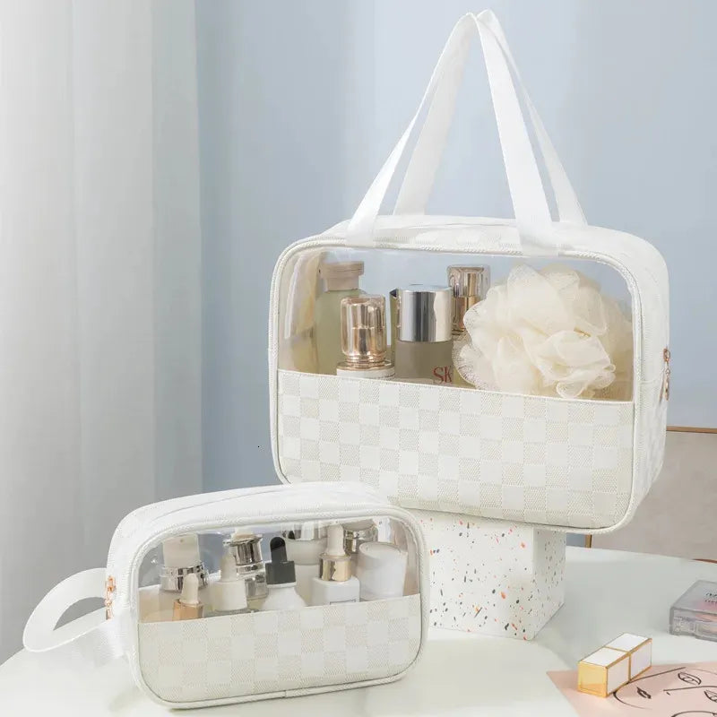 Transparent Cosmetic Travel Organizer Bag Set (3-Piece)