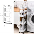 4-Tier Rolling Storage Cart (Slim & Extra-Wide)