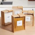 Premium Bamboo & Acrylic Airtight Storage Containers