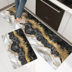 2-Piece Large Runner & Mat Set – Elegant Napa Leather Finish with Anti-Slip Base - My Store
