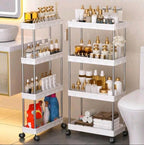 4-Tier Rolling Storage Cart (Slim & Extra-Wide)