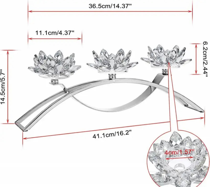 Elegant Nordic Golden Crystal Candle Holder