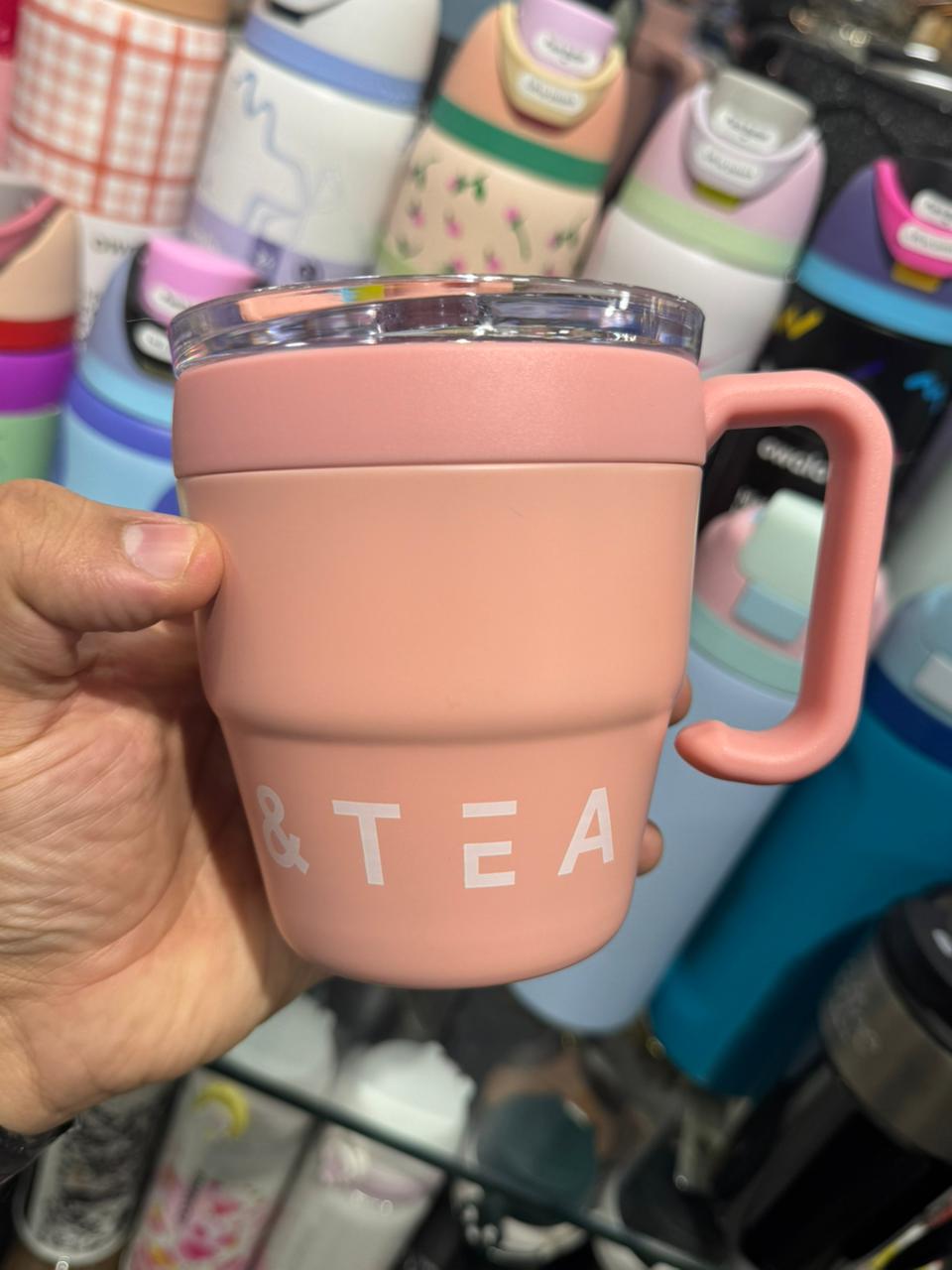 Korean Insulated Stainless Steel Coffe Mug With Straw, 460ml