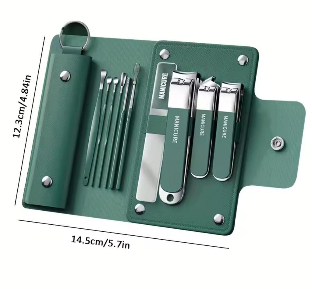 10pcs Deluxe Manicure & Pedicure Set – Stainless Steel Grooming Kit - My Store