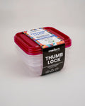 Modern Thumb Lock Container Set of 3 pcs