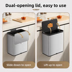 Stainless Steel Hanging Trash Can – Dual Opening Lid (3L / 8L) - My Store