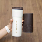 Starbucks Travel Mug With Leather Cover 473ml