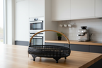 Premium Iron Fruit Basket with Wooden Handle – Modern Decorative Serving Tray - My Store