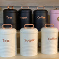 3-Piece Kitchen Canister Set (Tea, Coffee & Sugar)