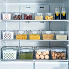 3-Piece Fresh-Keeping Fridge Organizer Set with Drain Baskets