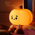 Sad Pumpkin Night Light, Cute Halloween Decor, Led Squishy Pumpkin Light