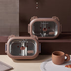 2 Compartments Stainless Steel Lunch Box - My Store